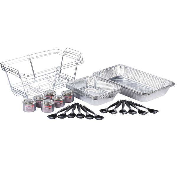 Chafing Racks (2), Full Aluminum Pans (2) & Sternos (2)
