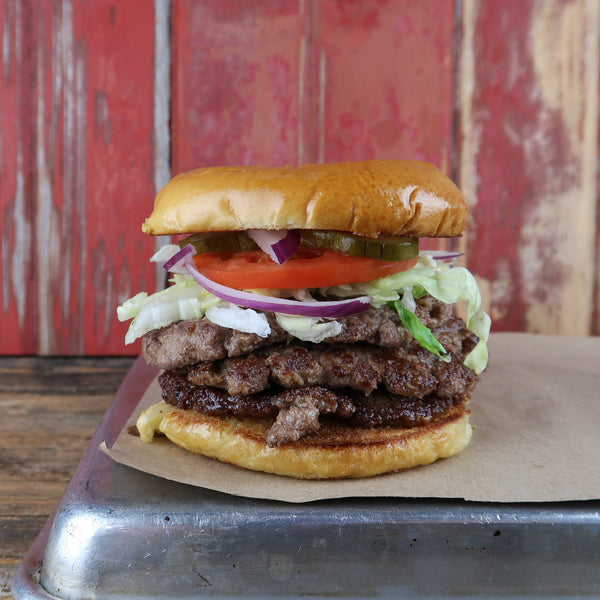 TRIPLE Hamburger + 1 Side