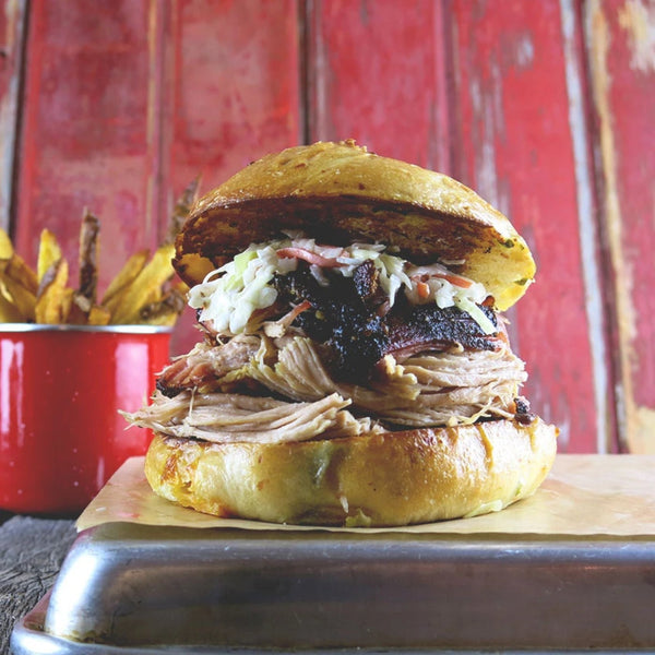 Country Pulled Pork Sandwich, Creamy Slaw Topper + 1 Side